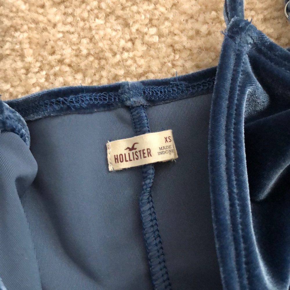 hollister velvet blue mini dress - Picture 2 of 2
